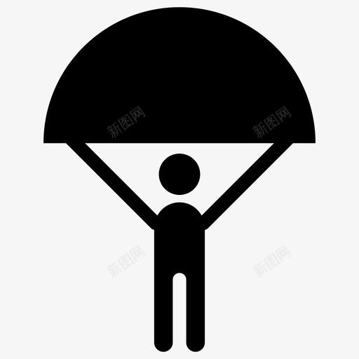 降落伞跳伞兵役雕文图标svg_新图网 https://ixintu.com 跳伞 降落伞 兵役 雕文 图标