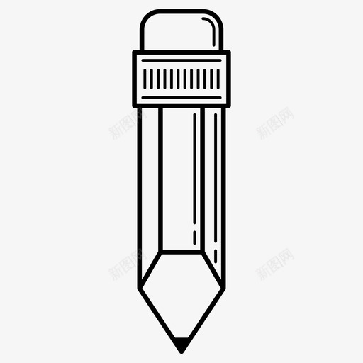铅笔画笔橡皮擦svg_新图网 https://ixintu.com 铅笔 画笔 橡皮擦 书写 绘画 用具
