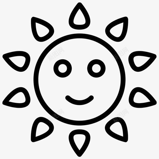 阳光卡通太阳快乐太阳svg_新图网 https://ixintu.com 阳光 太阳 卡通 快乐 墨西哥 符号 线图 图标