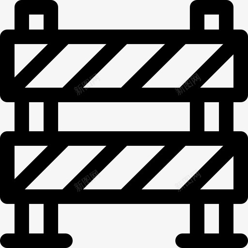 barriersvg_新图网 https://ixintu.com 线性 扁平 单色 路障