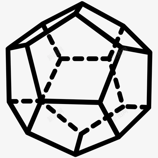 二十面体二维设计二维形状svg_新图网 https://ixintu.com 形状 二维 二十 十面体 设计 三维设计 三维 几何 几何形 五边形 线条