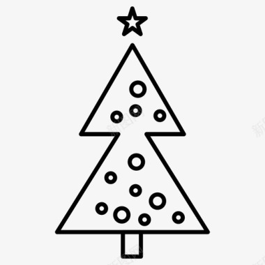 圣诞节庆祝圣诞树图标