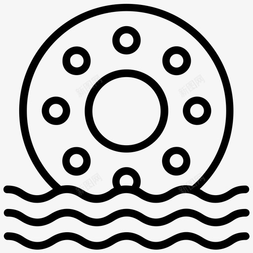 水甜甜圈娱乐儿童娱乐svg_新图网 https://ixintu.com 甜甜圈 娱乐 儿童 水上 游戏 水上运动 游乐园 线图 图标