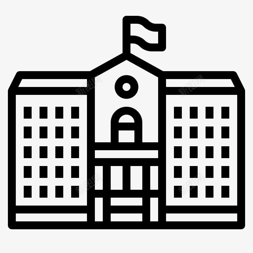 学校建筑物教室svg_新图网 https://ixintu.com 学校 建筑物 教室 教育 大学