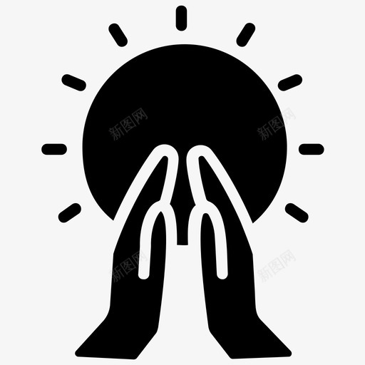 基督教基督教象征祈祷之手svg_新图网 https://ixintu.com 基督教 象征 精神 图标 祈祷 之手 宗教 元素 雕文