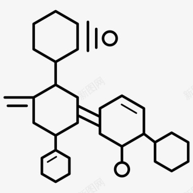 分子结构化学六边形图标