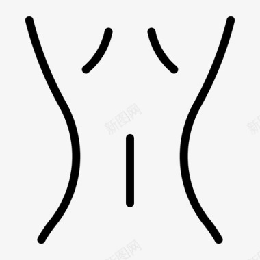 女性背部人类器官图标