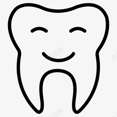 牙齿表情符号快乐图标