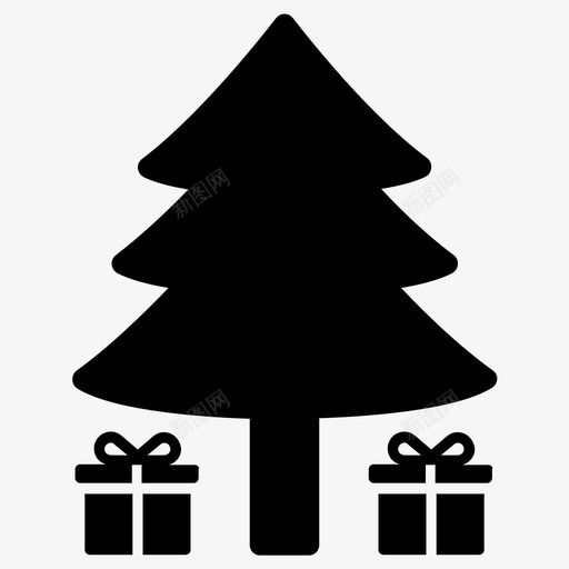 圣诞节圣诞礼物圣诞树svg_新图网 https://ixintu.com 圣诞节 礼物 圣诞 圣诞树