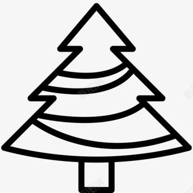 圣诞树装饰品松树图标