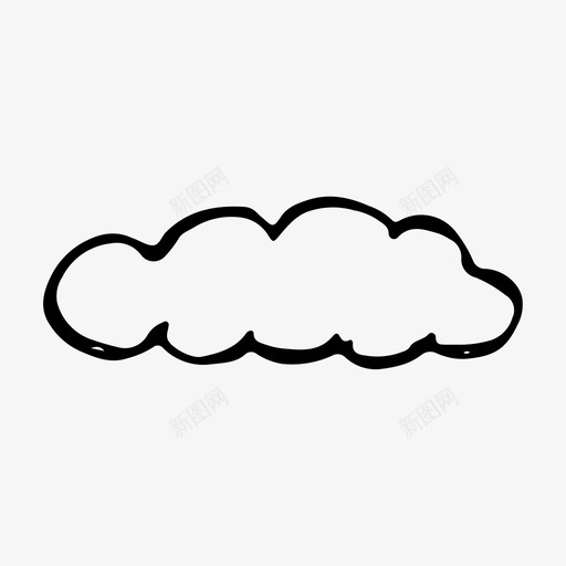 云涂鸦素描svg_新图网 https://ixintu.com 素描 涂鸦 天空 天气
