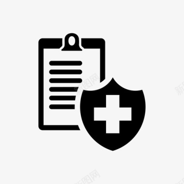 健康保险表格剪贴板文件图标