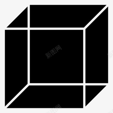 立方体科学黑暗图标