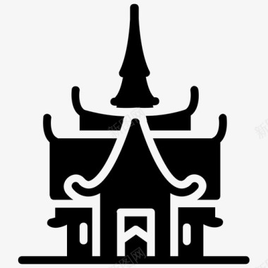 佛塔佛寺佛教寺院图标