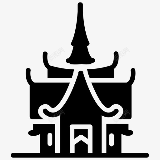 佛塔佛寺佛教寺院svg_新图网 https://ixintu.com 佛塔 泰国 佛寺 佛教 寺院 地标 符号 雕文 图标