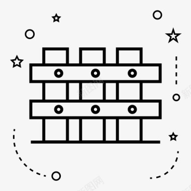 建筑围墙住宅图标