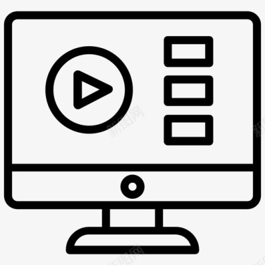 视频营销计算机数字营销图标