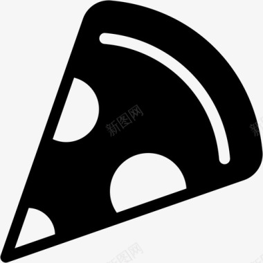 披萨片烘焙快餐图标