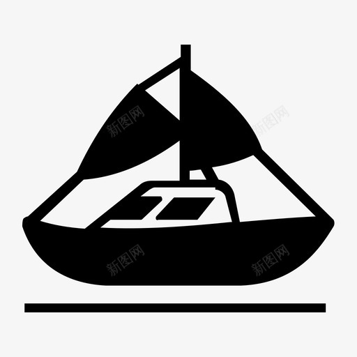 船帆小船svg_新图网 https://ixintu.com 船帆 小船 航行 行船 项目 字形