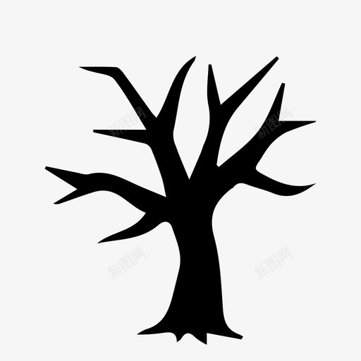 死树裸树死亡svg_新图网 https://ixintu.com 死树 万圣节 裸树 死亡 第一 一卷