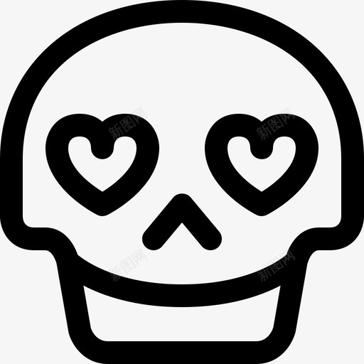 恋爱中的骷髅脸化身表情符号svg_新图网 https://ixintu.com 恋爱 中的 骷髅 表情 符号 化身
