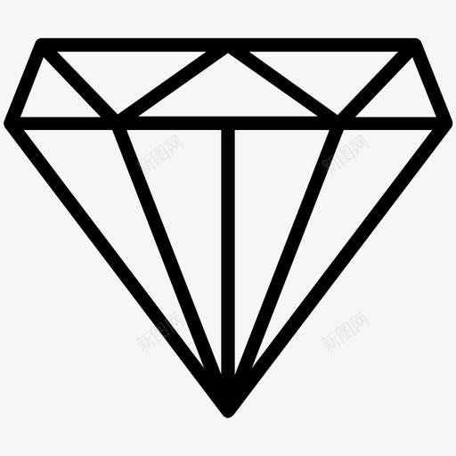 钻石宝石珠宝svg_新图网 https://ixintu.com 宝石 钻石 珠宝 昂贵 贵的 石头 金融 科技 元素 线图 图标