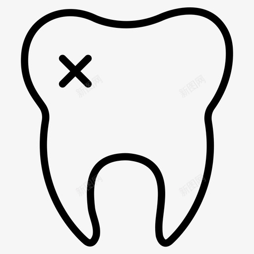 受损牙齿缺口牙科svg_新图网 https://ixintu.com 受损 牙齿 牙科 缺口 牙医 口腔 医疗 线图 图标