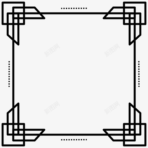 几何框架装饰元素华丽svg_新图网 https://ixintu.com 框架 几何 装饰 元素 华丽 方形 线性