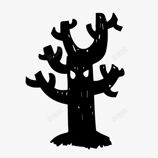 令人毛骨悚然的树可怕的树恐怖的树svg_新图网 https://ixintu.com 令人 毛骨悚然 可怕 恐怖 万圣节 涂鸦