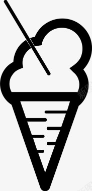 冰淇淋蛋卷冰淇淋冰棒图标