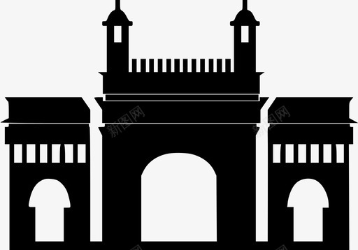 印度之门著名的印度古迹图标