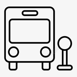 巴士车站巴士巴士标志巴士站高清图片