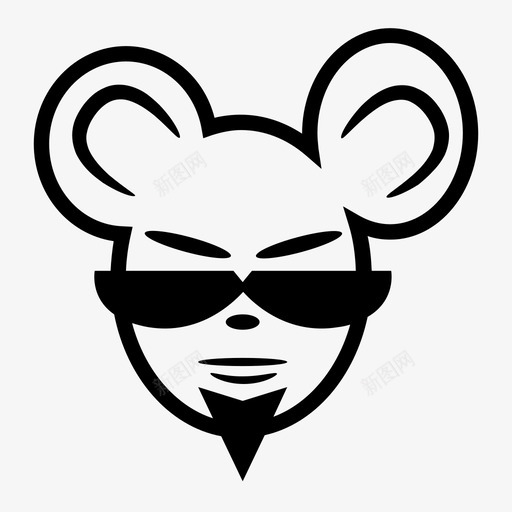 嘻哈鼠标卡通酷svg_新图网 https://ixintu.com 嘻哈 鼠标 卡通 时髦 太阳镜