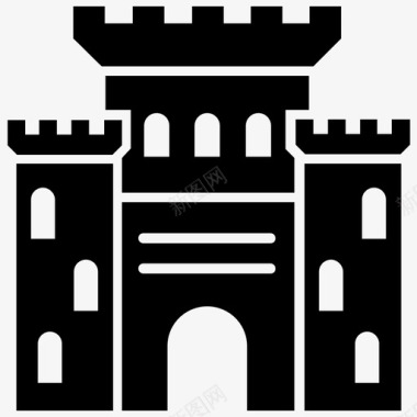 城堡门城堡入口堡门图标