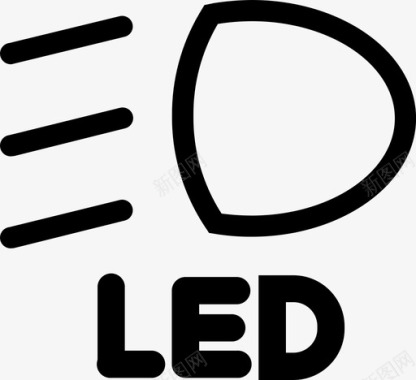 LED日间行车灯图标