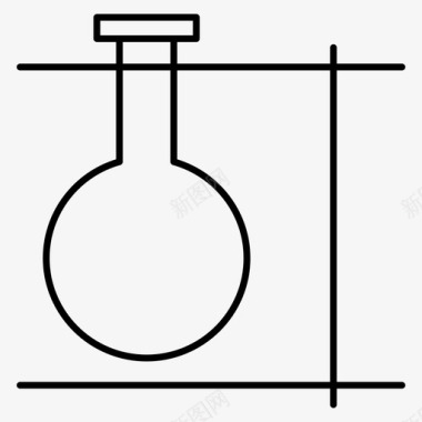 化学烧杯佛罗伦萨烧瓶科学图标