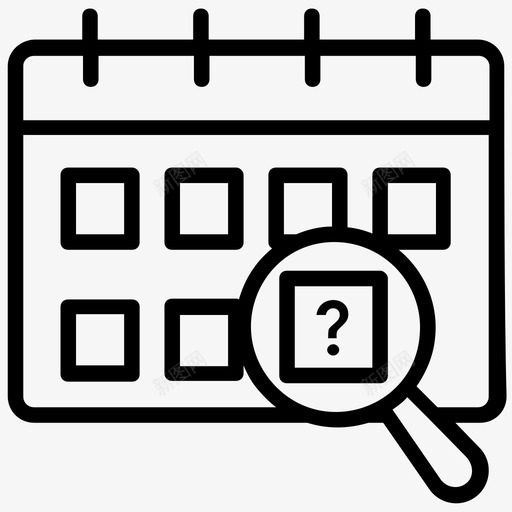 日程计划行动计划日历svg_新图网 https://ixintu.com 日程 计划 日历 行动计划 搜索 时间管理 时间表 成长 黑客 线图 图标