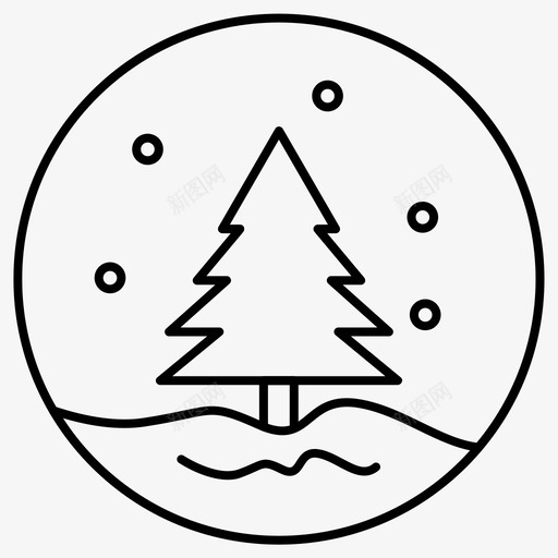 圣诞节庆祝圣诞树svg_新图网 https://ixintu.com 圣诞节 庆祝 圣诞树