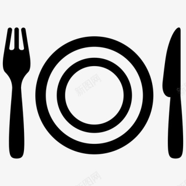菜肴餐具餐食图标