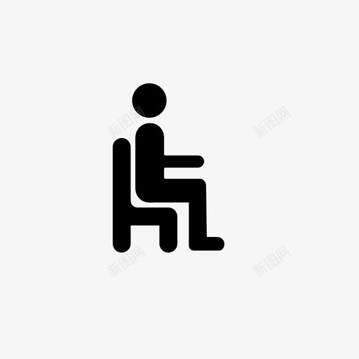 坐椅子人svg_新图网 https://ixintu.com 坐椅 子人 标志 标志符 符号