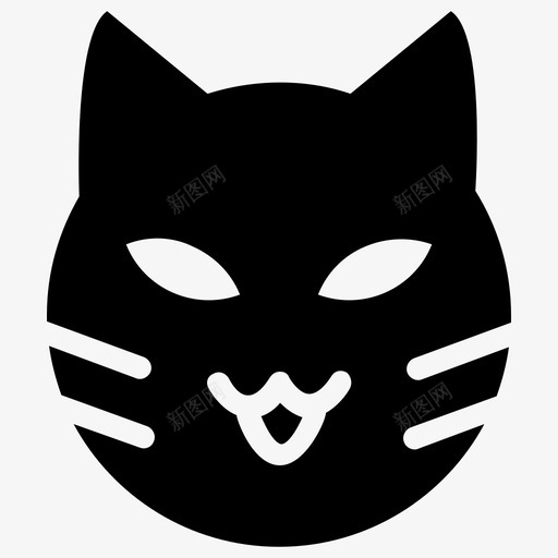 猫家猫宠物动物svg_新图网 https://ixintu.com 宠物 猫猫 家猫 动物 宠物用品 实心 图标