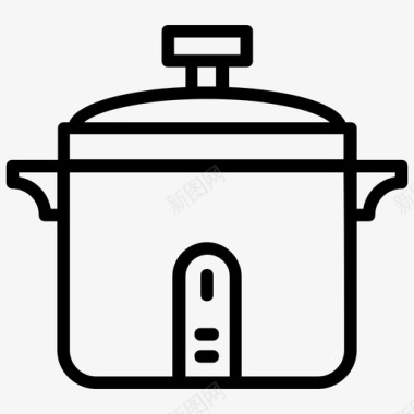 压力锅烹饪锅厨房设备图标