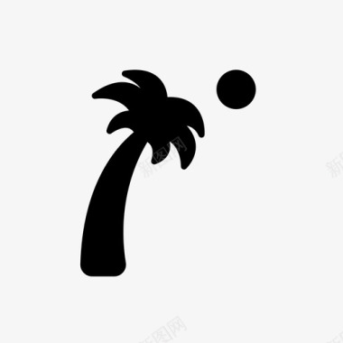 椰子海阳光图标