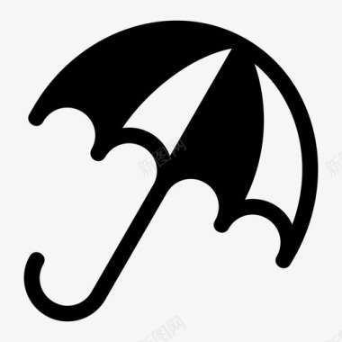 雨伞白天下雨图标