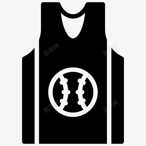 棒球运动背心运动服svg_新图网 https://ixintu.com 运动服 棒球运动 背心 篮球 字形 矢量 矢量图 图标