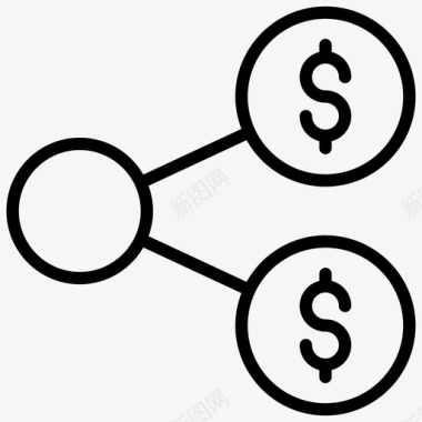 业务网络现金流财务规划图标