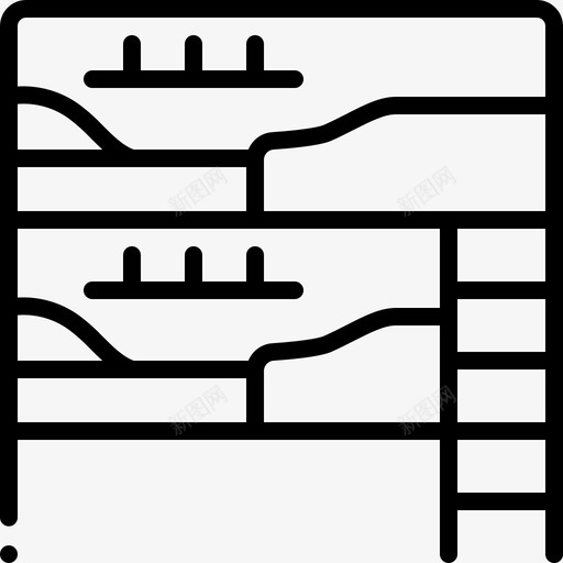 宿舍卧室双层床svg_新图网 https://ixintu.com 宿舍 卧室 双层