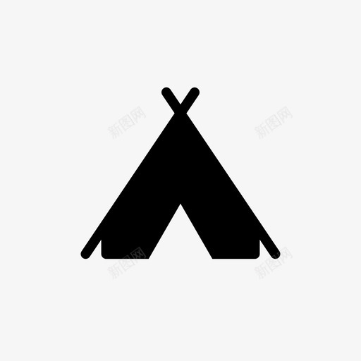 帐篷图标冒险营地svg_新图网 https://ixintu.com 图标 帐篷 冒险 营地 野营 户外 字形 样式