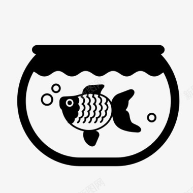 金鱼水族馆鱼缸图标