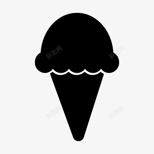 冰淇淋筒甜点吃的svg_新图网 https://ixintu.com 冰淇淋 甜点 食物